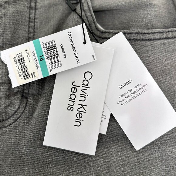 Calvin Klein Jeans Boys Skinny Grey Denim Jeans - Picture 15 of 16